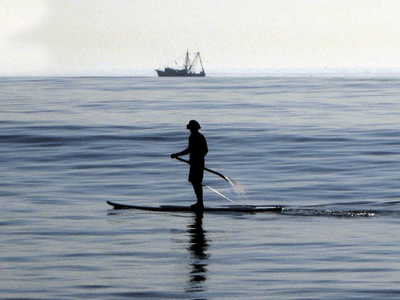 Paddle Boarder in Daytona Beach